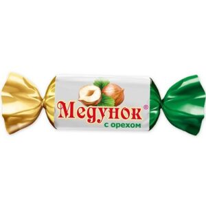 конфета Медунок на белом фоне