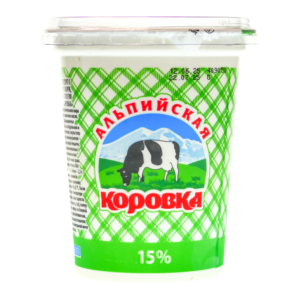 Продукт сметанный 15% 400г Альпийская коровка [12]