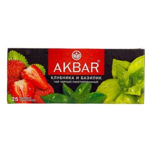 Чай Акбар 25пак*1,5г клубника,базилик