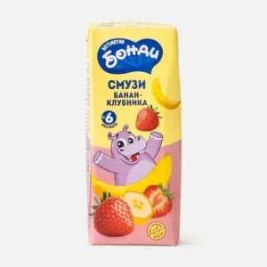 Смузи 200мл Бегемотик Бонди банан-клубника [27]