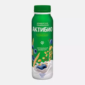 Йогурт 1,5% 260г Актибио черника/семена льна (Данон Россия) [9]