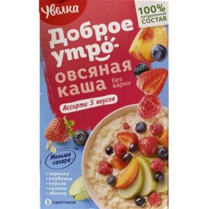Каша овсяная 5 вкусов пакетики по 40г Увелка