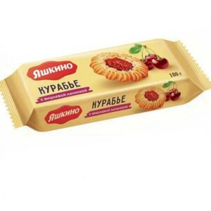Печенье Курабье сдобное с вишневым джемом Яшкино